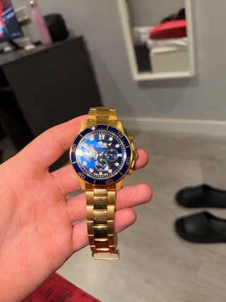 Reloj Lotus Dorado y Azul