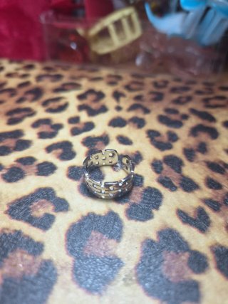 Anillo Acero Inoxidable Plateado Ajustable