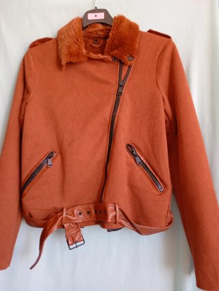 Cazadora Corta Mujer/Naranja Talla M