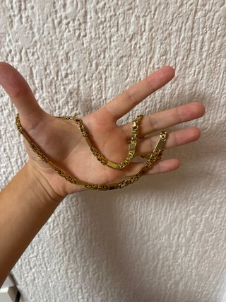 Cadena Acero Inoxidable Bañada en Oro
