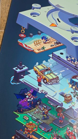 Sega Dreamcast Exploded Poster PVC 106x50xm