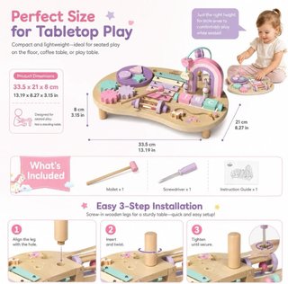 NUEVO! Mesa Actividades Bebé rosa