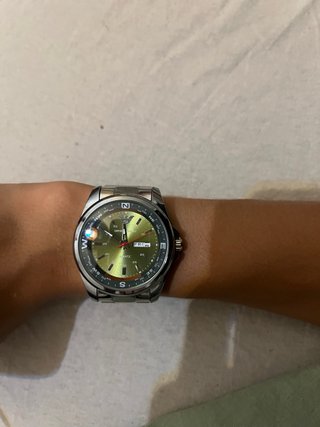 Reloj Emporio Armani Esfera Verde y Correa Platead