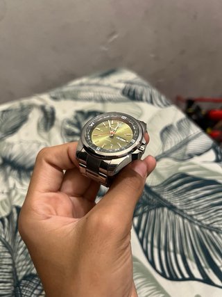 Reloj Emporio Armani Esfera Verde y Correa Platead