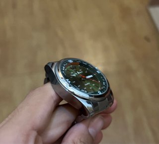 Reloj Emporio Armani Esfera Verde y Correa Platead