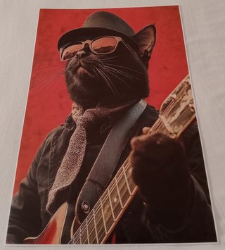 Póster Gato Bluesman Lienzo