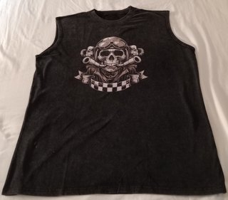 Camiseta sin mangas calavera motera XXL