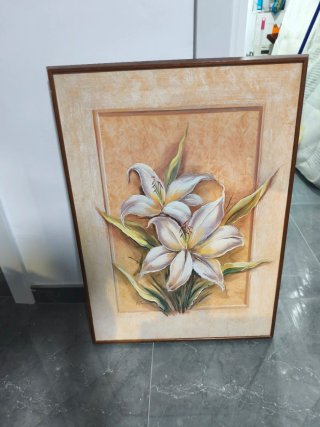Cuadro de flores blancas