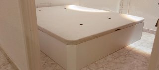 Canapé abatible con colchón viscoelástica