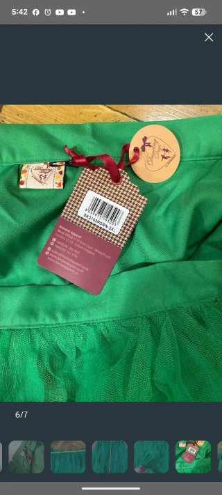 Falda tul verde nueva
