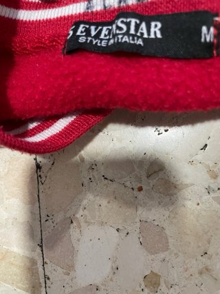 Sudadera Varsity NYC Roja y Negra Talla M.