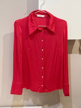 Camisa Mango Mujer Rosa TALLA L