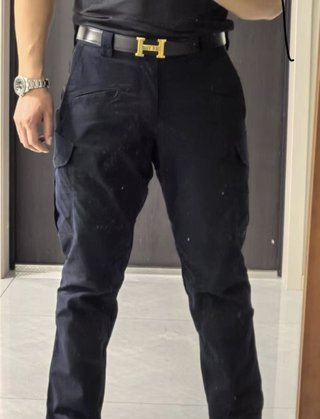 Cinturón Hermès Negro Hebilla Dorada