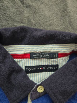 Tommy Hilfiger Vintage Pile Uomo XL Blu a Righe