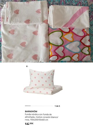 Funda Nórdica IKEA BARNDRÖM Corazones