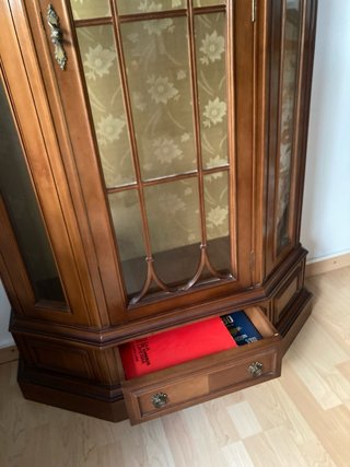 Vitrina Vintage de los 80 Madera y Cristal