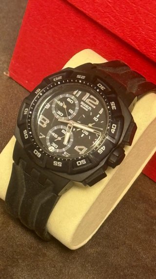 Orologio cronografo Swatch nero ultra raro
