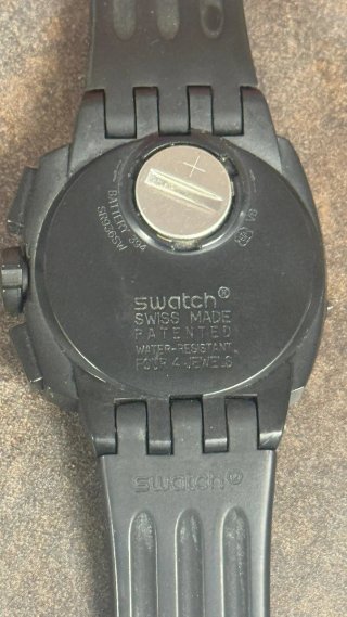Orologio cronografo Swatch nero ultra raro