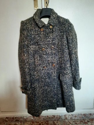 Abrigo jaspeado Vero Moda gris y verde