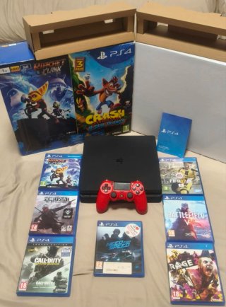 PS4 Slim 1TB Negra + 7 Juegos