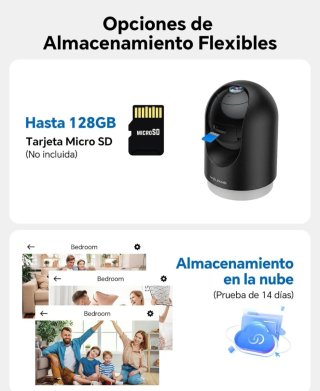 4 Cámaras  de Seguridad WOLFANG Interior 2K