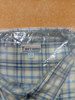 Camisa Terrano Cuadros Azul y Blanco Talla M