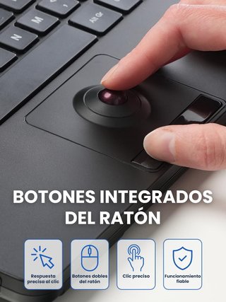 PERIXX PERIBOARD‑427 Teclado Trackball USB