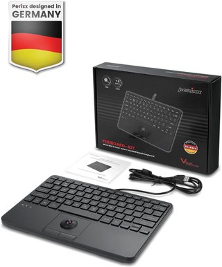 PERIXX PERIBOARD‑427 Teclado Trackball USB