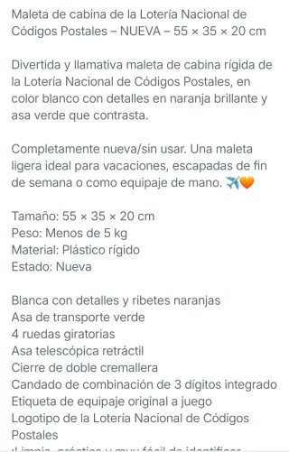Maleta de cabina nueva a estrenar