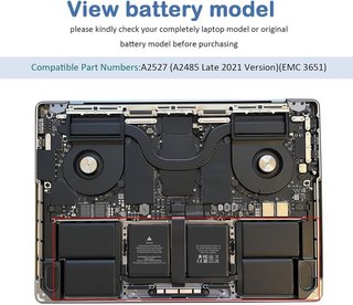 ASUNCELL 11,5V 99,6Wh A2527 Macbook Pro 16'' A2485