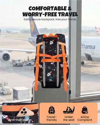 AMYTHE Mochila 3P Niño 8‑15A Impermeable Cósmica