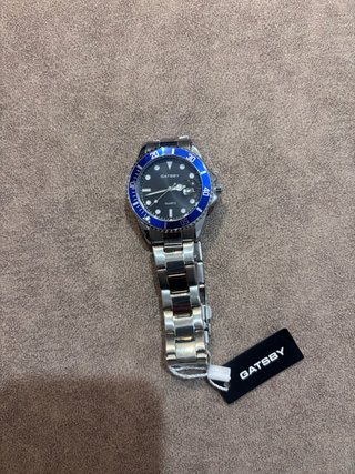 Reloj Gatsby Hombre Azul y Plateado