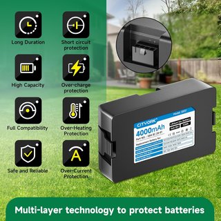 CITYORK Batería 18V 4000mAh cortacésped Husqvarna