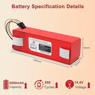 HT TopHinon 6500mAh Batería Xiaomi Roborock S4