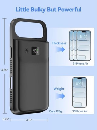 GagaKing Funda Batería 9300mAh iPhone Air 6.5''
