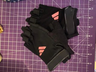 Guantes Gimnasio Adidas Negro Rosa