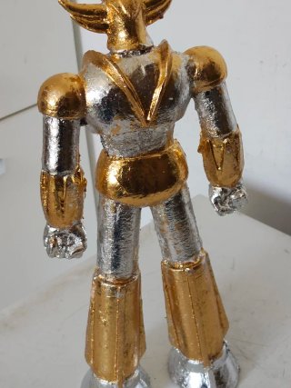 Statua Pop Art Goldrake Argento e Oro
