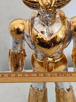 Statua Pop Art Goldrake Argento e Oro