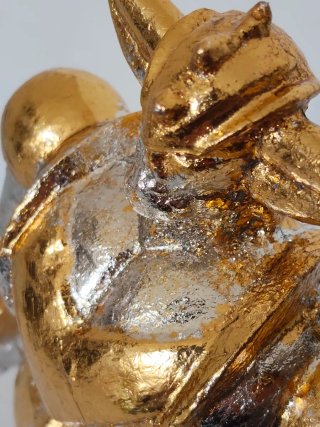 Statua Pop Art Goldrake Argento e Oro