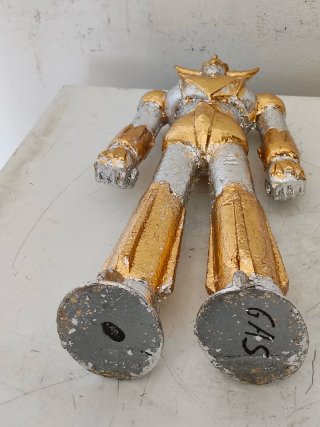 Statua Pop Art Goldrake Argento e Oro