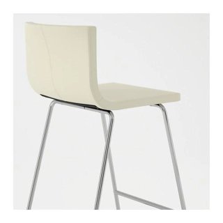 Taburete Alto IKEA BERNARD Cromado/Blanco