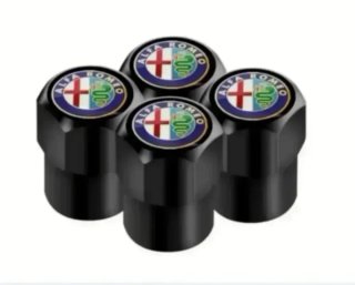 4 Tapones de Válvula para Neumaticos Alfa Romeo