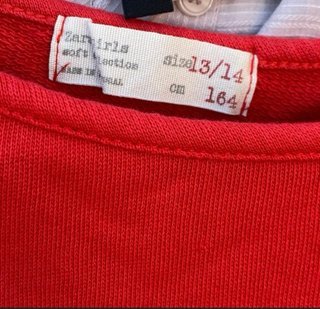 Camiseta Zara Roja Flores