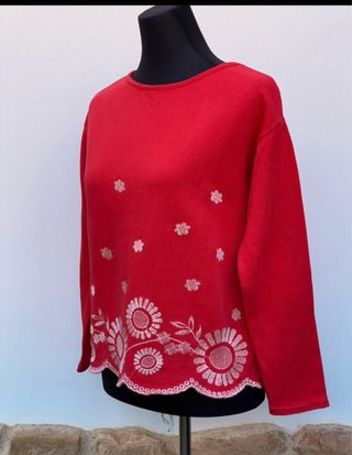 Camiseta Zara Roja Flores