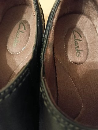 Zapatos de piel negros Clarks mujer