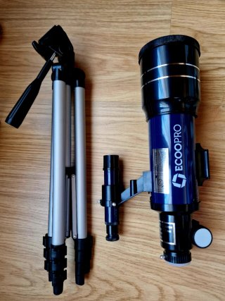 Telescopio ECOOPRO 36070 con trípode y accesorios