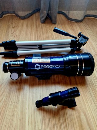 Telescopio ECOOPRO 36070 con trípode y accesorios