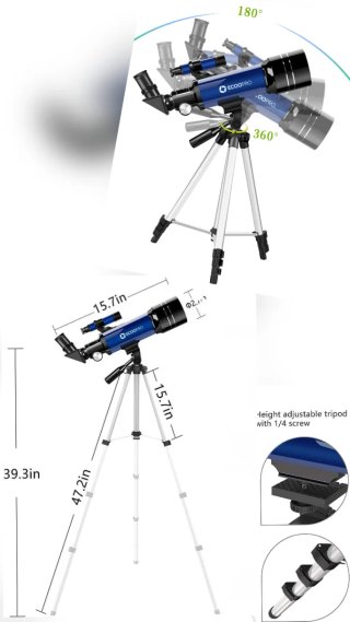 Telescopio ECOOPRO 36070 con trípode y accesorios