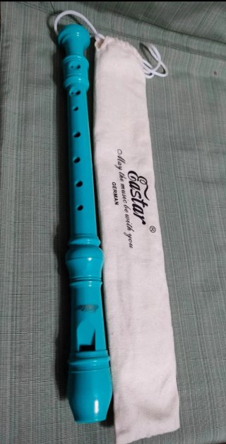 Flauto dolce tedesco blu