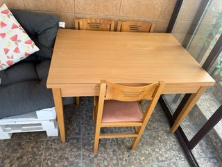 Mesa comedor extensible madera solo recogida